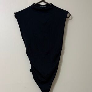 Abercrombie & Fitch Black Sleeveless Bodysuit